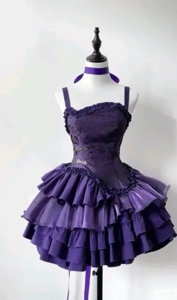 Charming Purple Ruffled Homecoming Dress ,A-Line Spaghetti Straps Embroidery Corset Short Prom Dress RS906