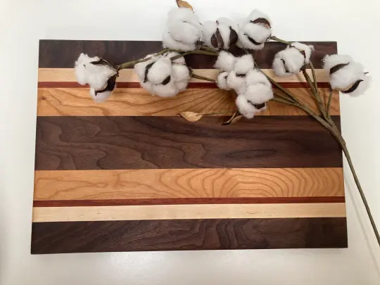 Mixed Walnut, Maple, Padauk & Cherry Joined Board (23MG01)