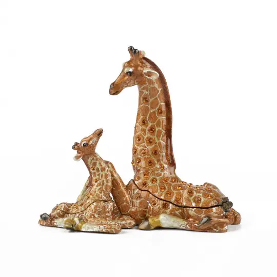 Mama and Baby Giraffe Trinket box