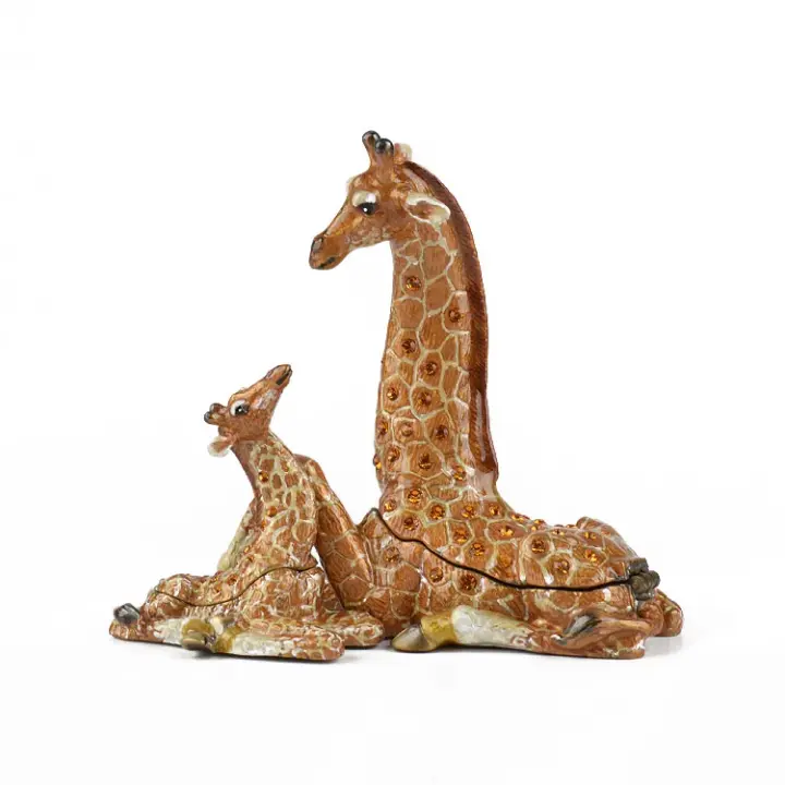 Mama and Baby Giraffe Trinket box