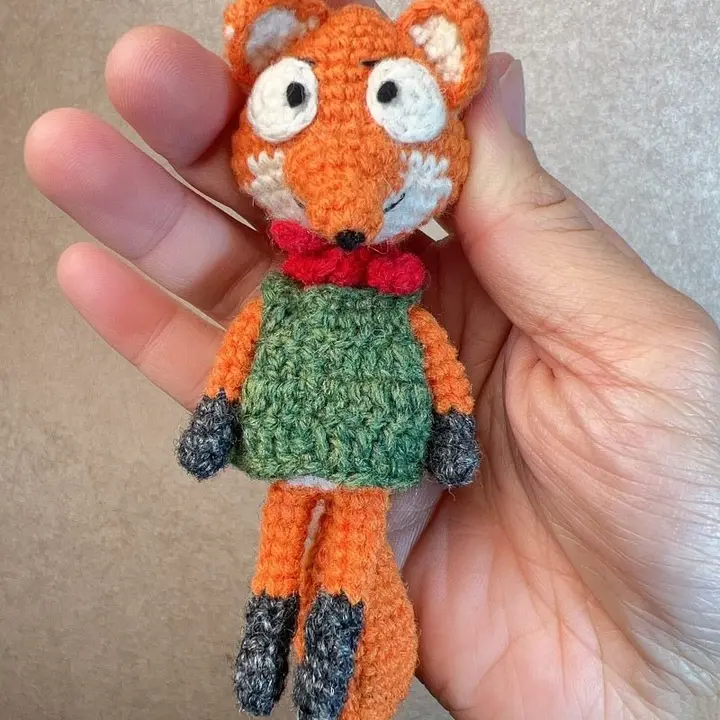 🦊 Crochet Fox Bag Charm