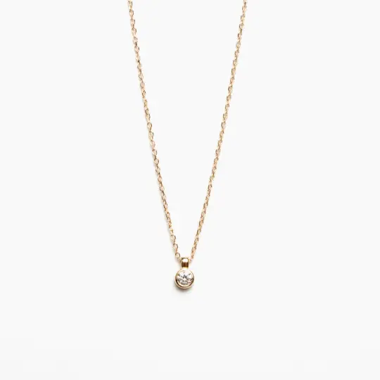 Diamond Bezel Necklace