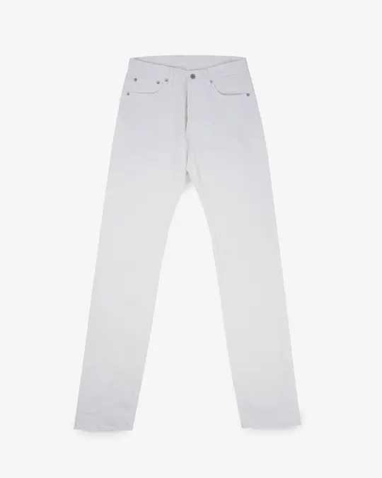 13.5oz Denim Straight Cut Jeans - White