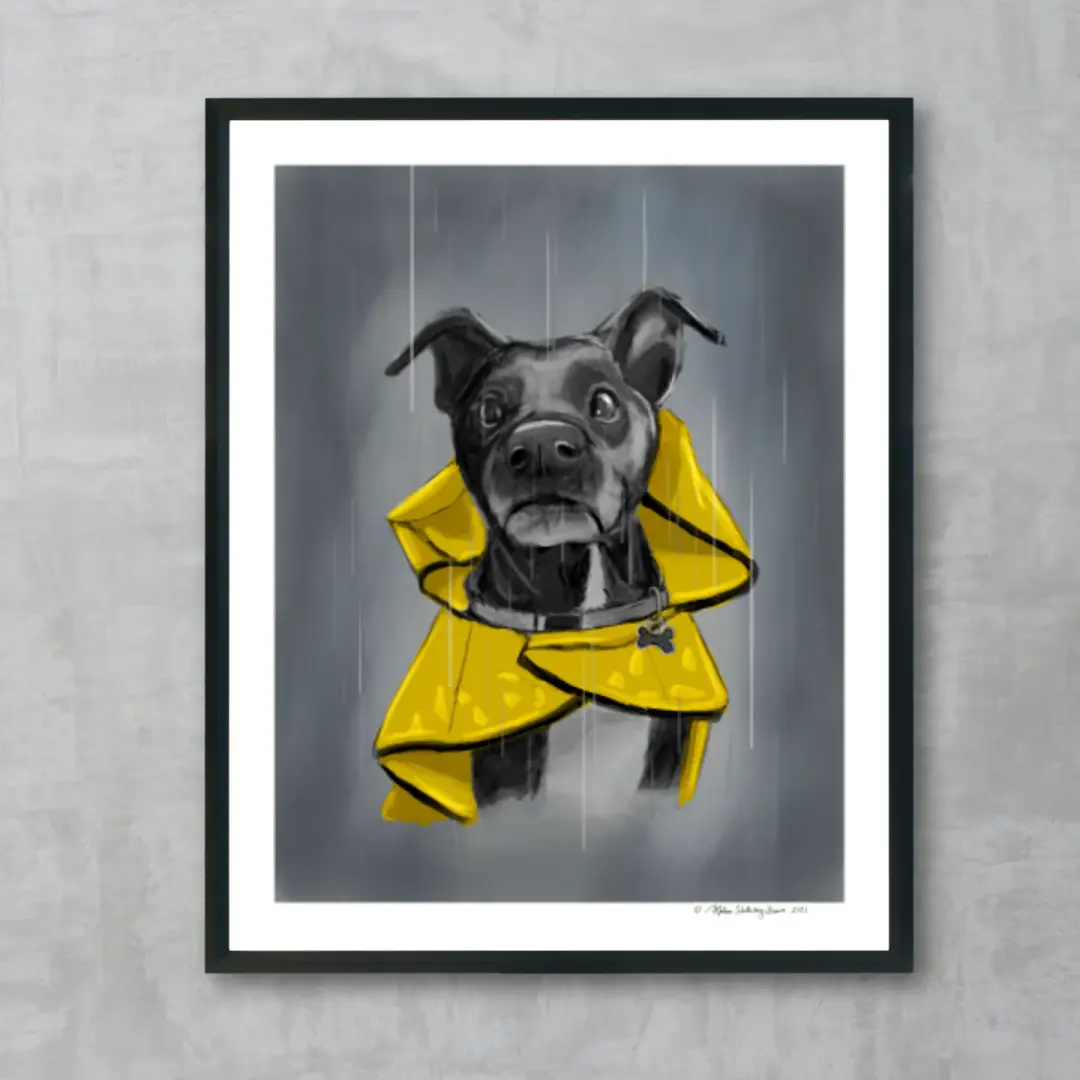 Rainy Day Dog Fine Art Print, Wholesale