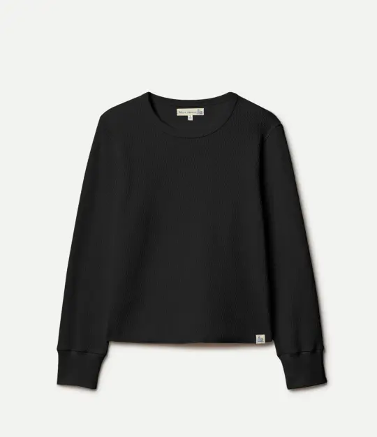 Diamond-Patterned Cotton Thermal Women's Longsleeve