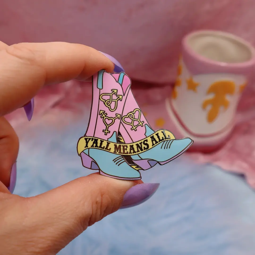 Y'all Means All Enamel Pin Abprallen x Hey Cowboy