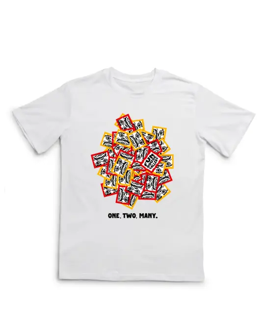 “One, Two, Many.” show tshirt