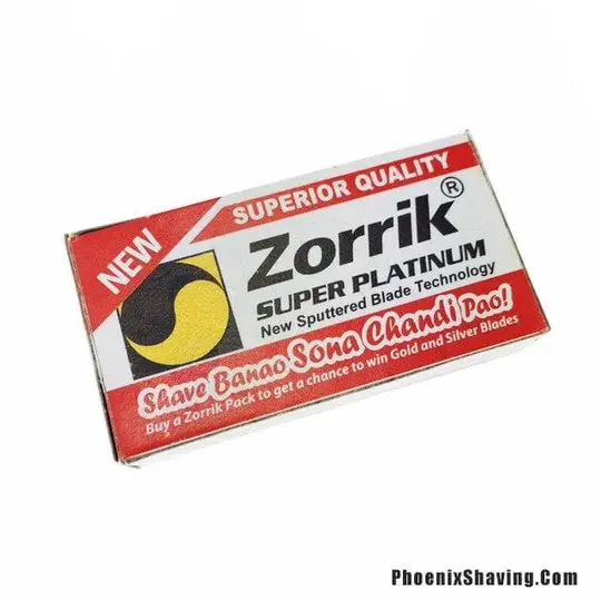 Zorrik Super Platinum DE Blades - 10 Pack