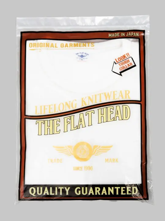 The Flat Head Loopwheeled Heavyweight Plain T-Shirt White