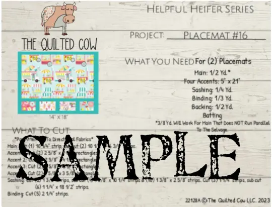 Helpful Heifer Placemat #16