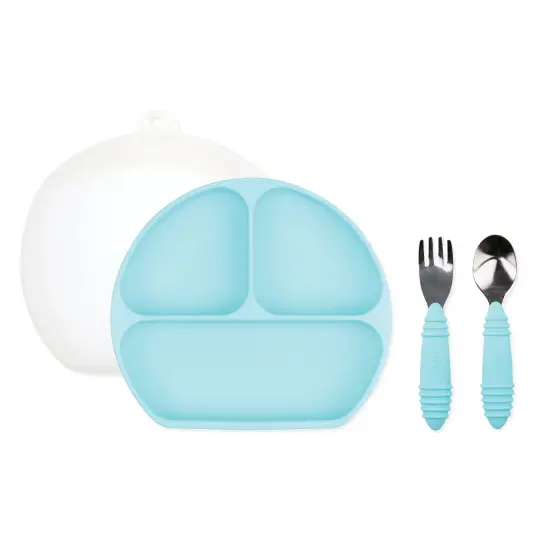 Grip Dish Essential Toddler 4-Piece Mealtime Set: Blue