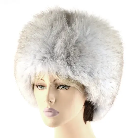 Russian Gray Fox Fur Hat
