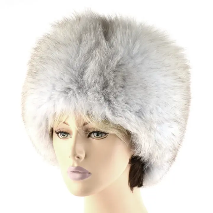 Russian Gray Fox Fur Hat