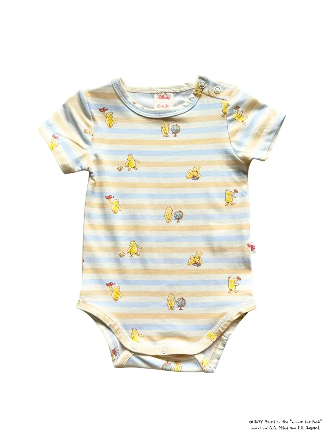 Short-Sleeve Onesie - Play Stripes Pooh