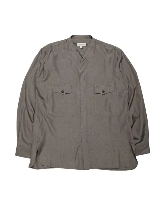 MotivMfg Mikhail Shirt Melange Silk Shirting/Shadow