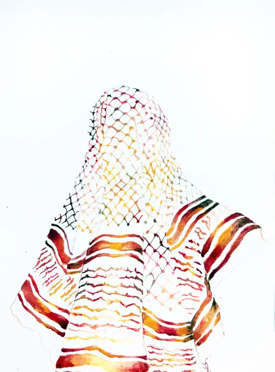 Empty Portrait in Red and Yellow