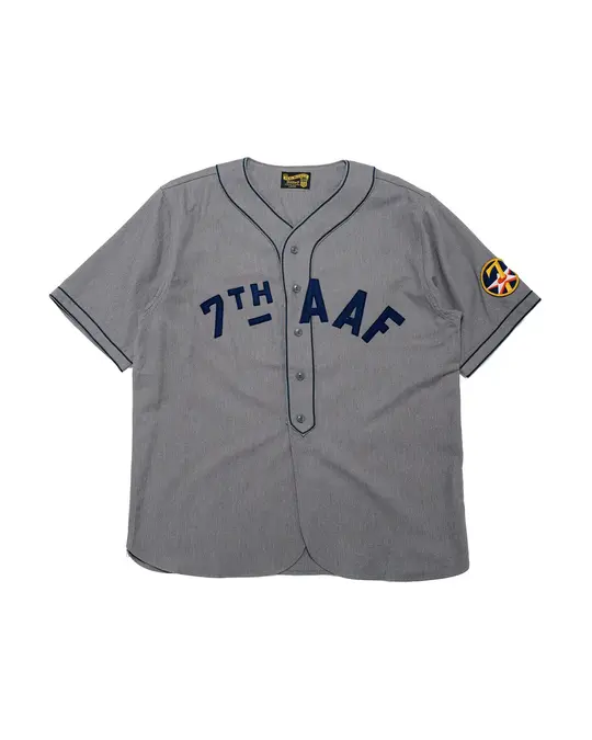 The Real McCoy's MS26006 Baseball Uniform Shirt / 7th AAF Gray