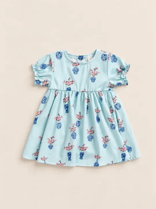 Scarlett Dress - Turquoise Vases
