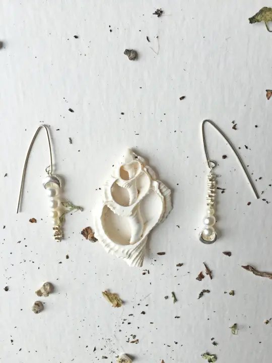 Asymmetrical Sea Earrings