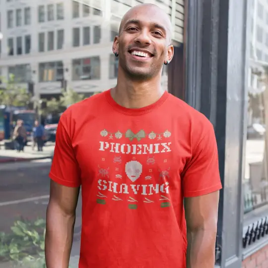 Phoenix Shaving Alien Ugly Sweater Short-Sleeve T-Shirt