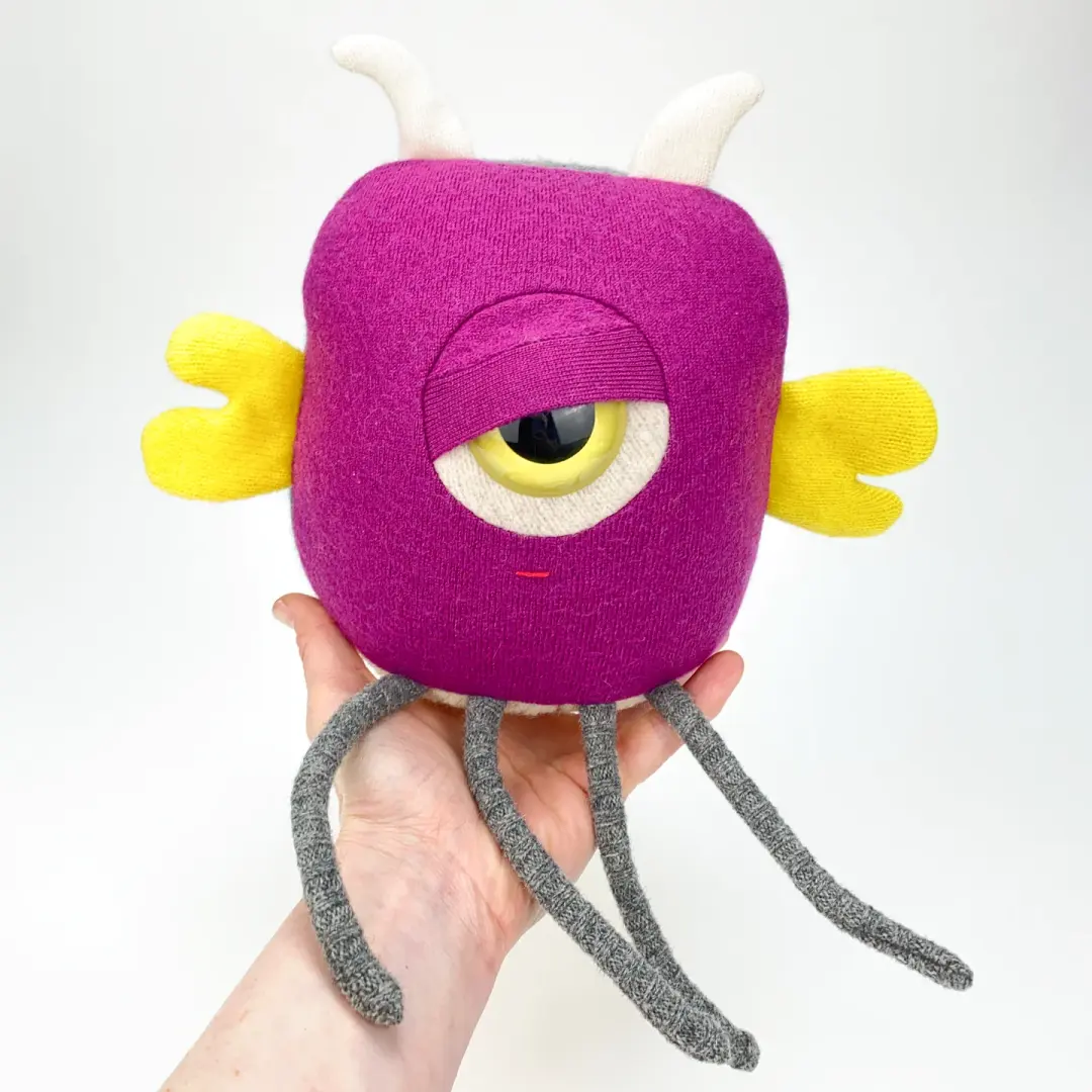 Doodle the cyclops monster plush stuffy with wings