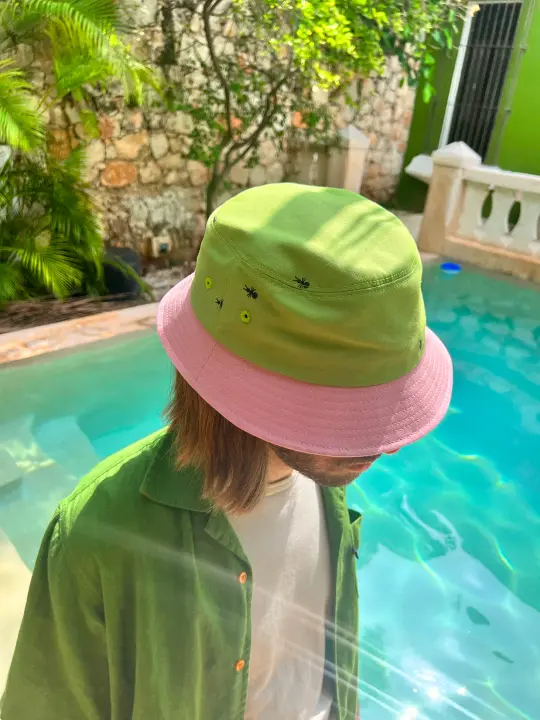"Ants on Your Hat" bucket hat ▲Green▼Pink