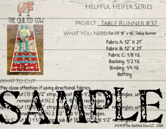 Helpful Heifer Table Runner #37