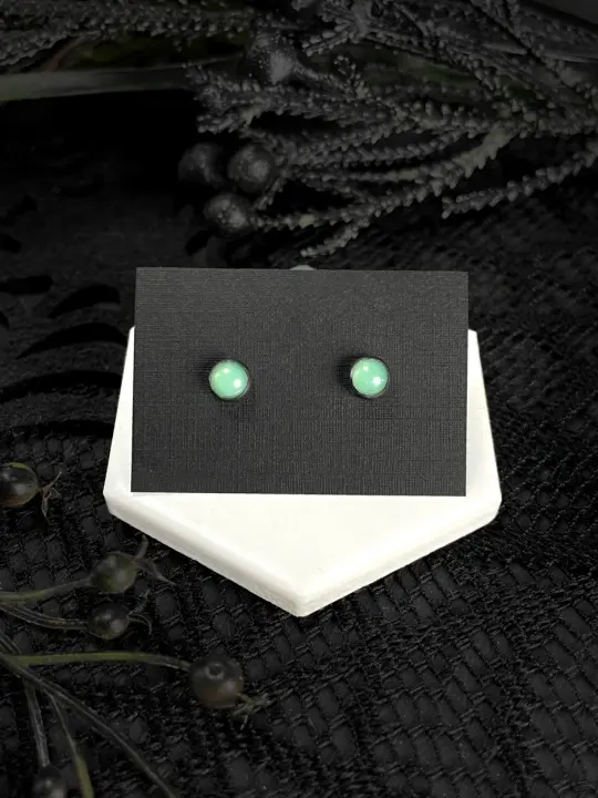 Uranium Glass Stud Earrings - 2 pairs available