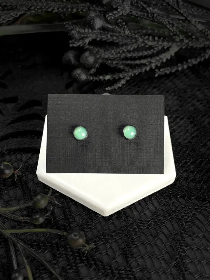 Uranium Glass Stud Earrings - 2 pairs available