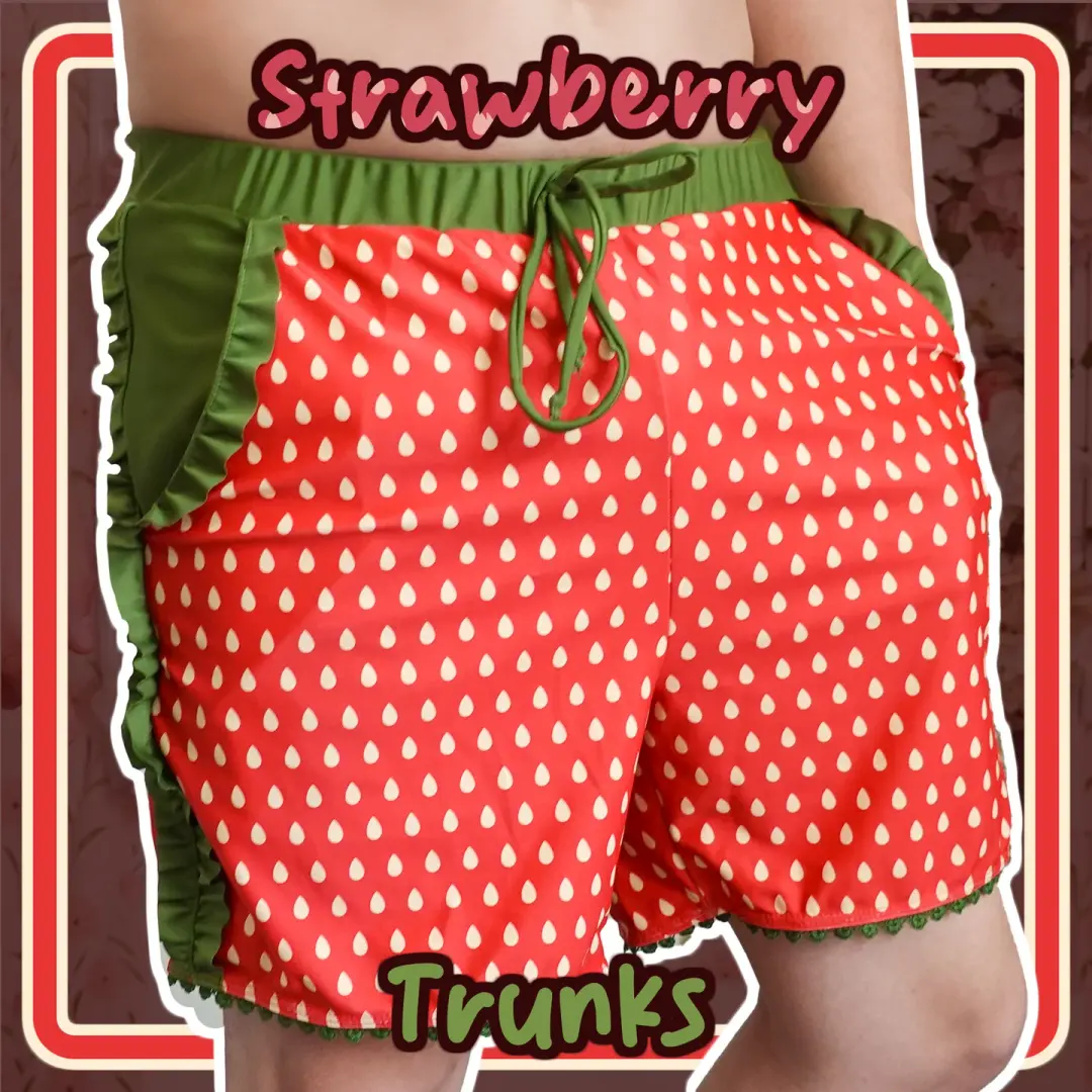 Strawberry Swim Trunks