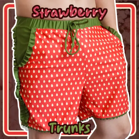 Strawberry Swim Trunks