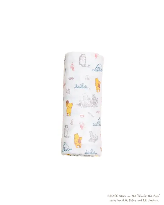 Organic Cotton Swaddle - Picnic With Pooh