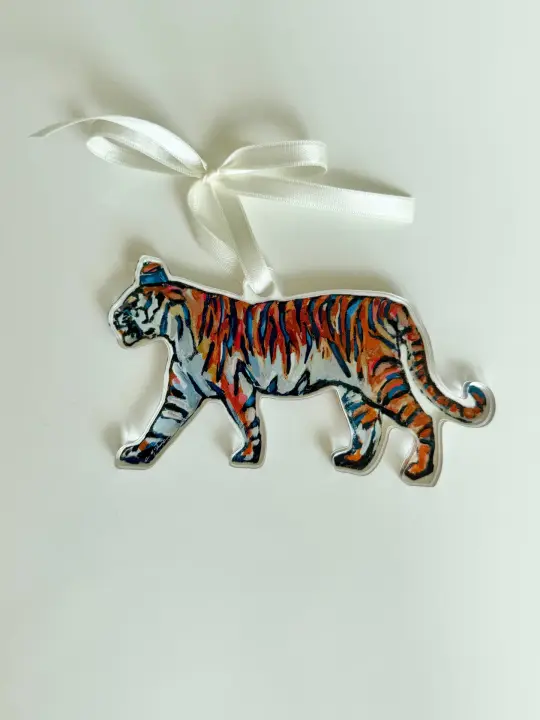 Tiger Blues Standing Acrylic Christmas Ornament