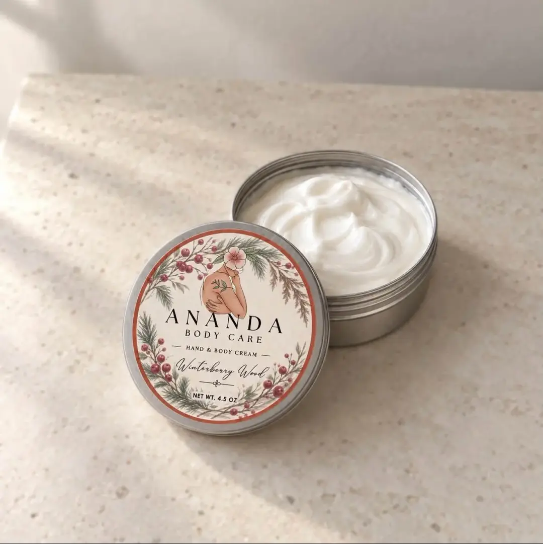 Ananda Body Care: Holiday Hand & Body Cream "Winterberry Wood" *CAPPED PRE-ORDER*