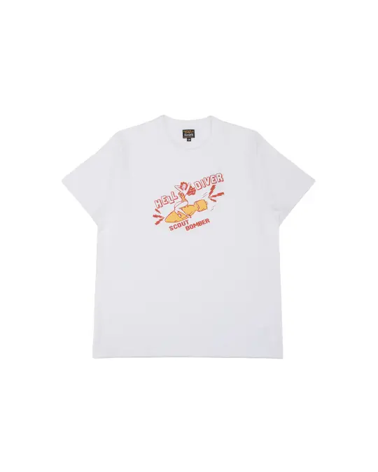 The Real McCoy's MC26019 Military Tee / Hell Diver White