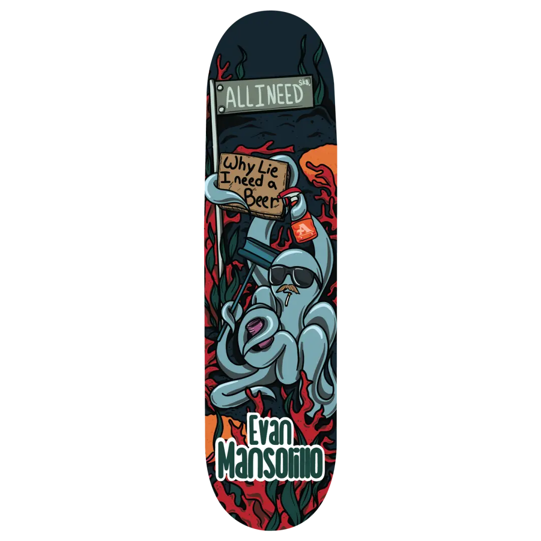 Evan Mansolillo "Octopus" skateboard