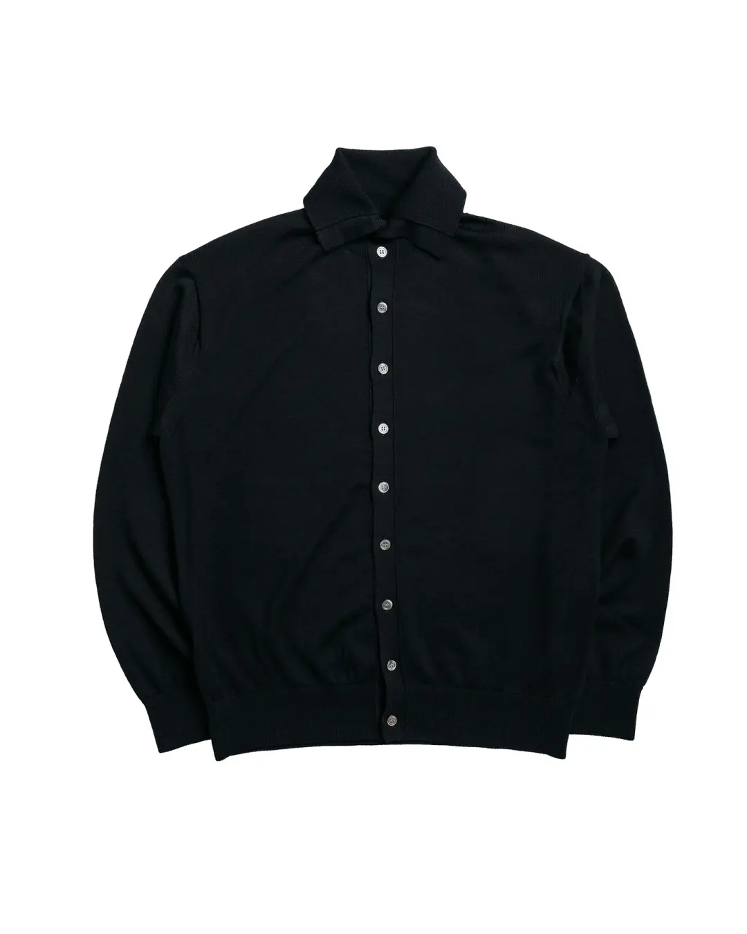 Ernie Palo Polo Knit Cardigan Black