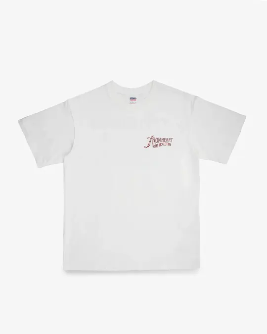 7.5oz Printed Loopwheel Crew Neck T-Shirt - White