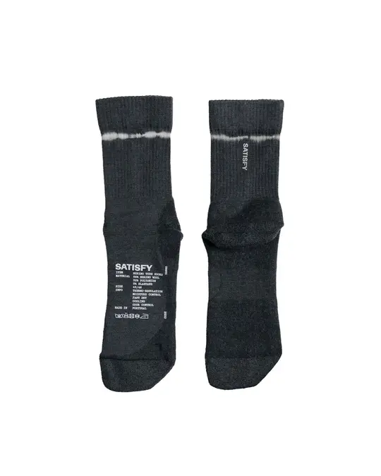 SATISFY Merino Nylon Tube Socks Black Tie Dye