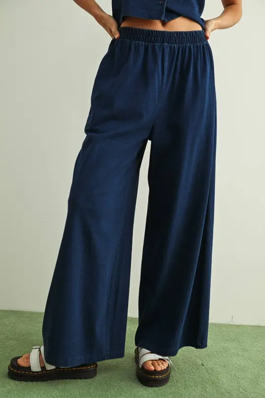 Loose Denim Dyed Pants
