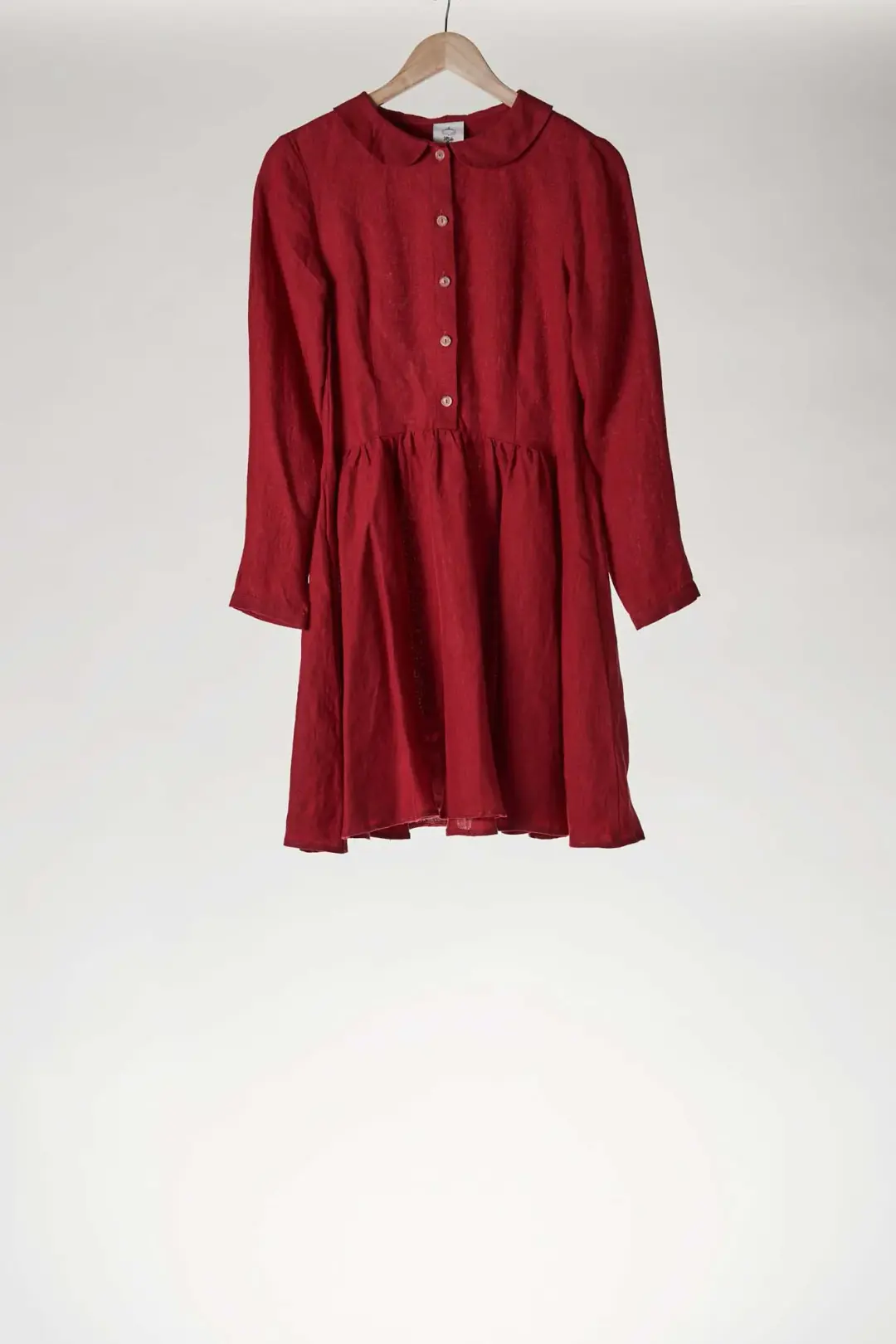 Mini Classic Dress, Red Poppy, Long Sleeve
