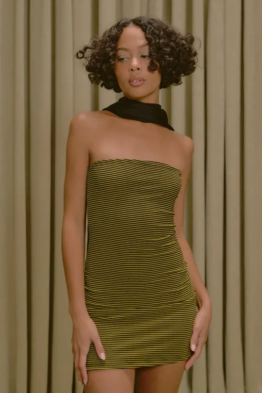 Sexy Bee Strapless Mini Dress