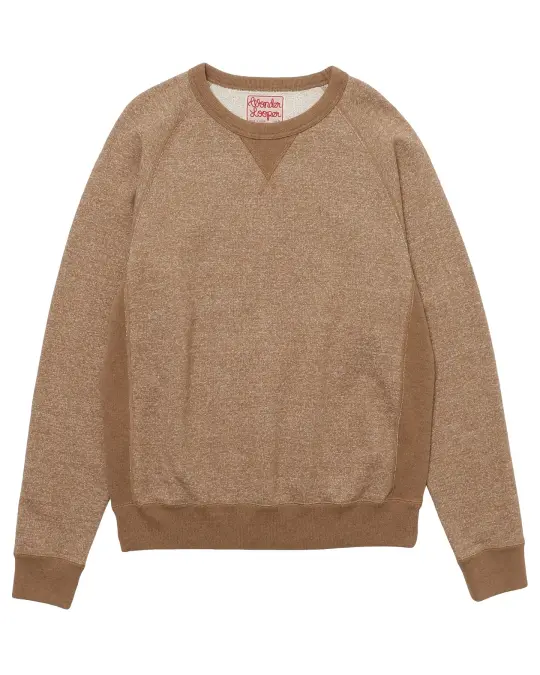 Crewneck - Foxfibre® Yak Blend French Terry - Tobacco