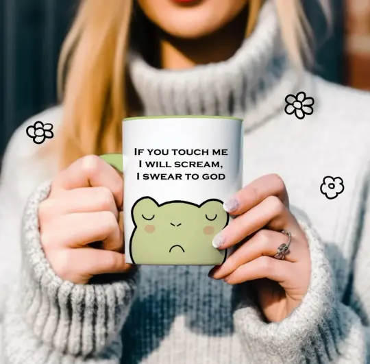 Green touch aversion neurodiversity mug