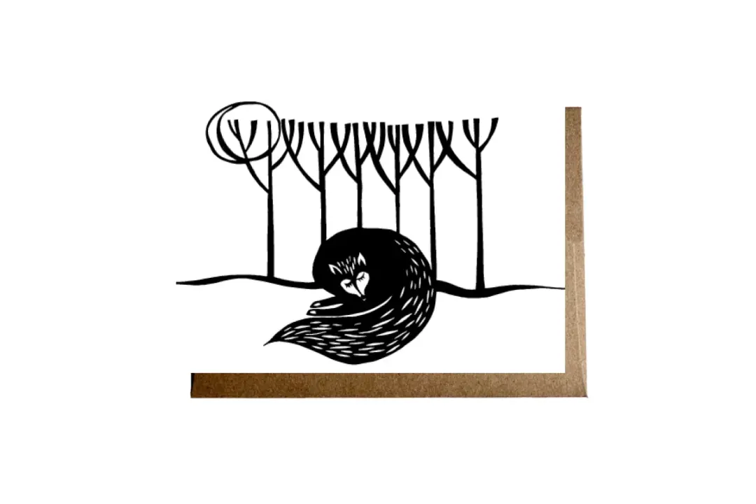 "Sleeping Fox" card