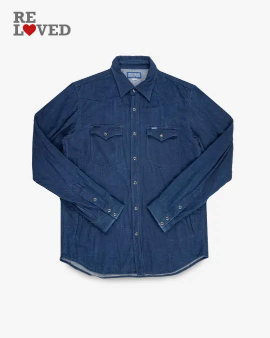10oz Double Cloth Denim CPO Shirt - Indigo (IHSH-347-IND) Size XXXXL