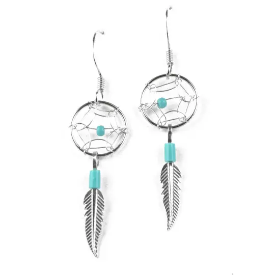 Dreamcatcher Earrings with Turquoise