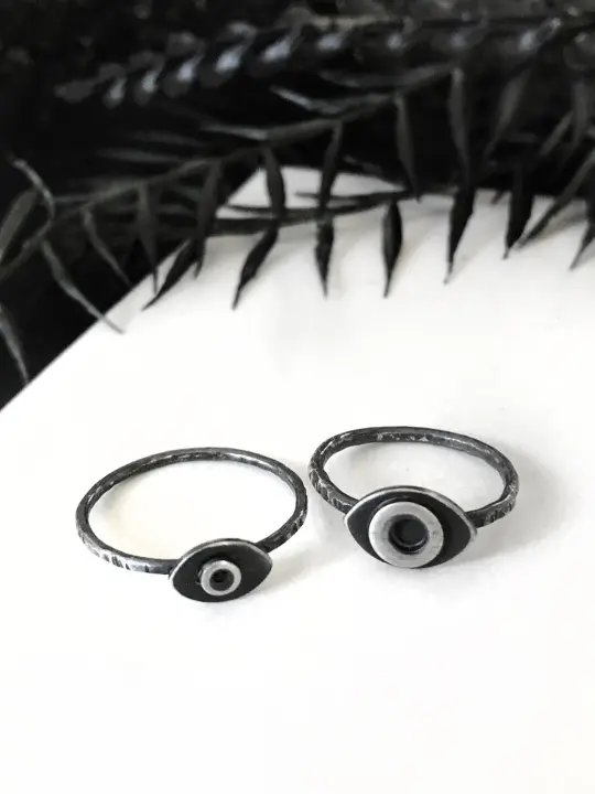 Silver Eye Ring - 2 Sizes
