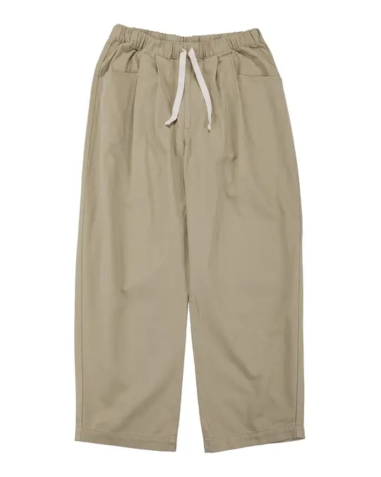 Danton Loose Chino Cloth Tuck Pants Beige