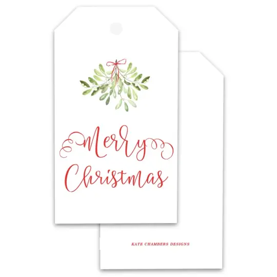 Greenery Swag Holiday Gift Tags, Set of 12